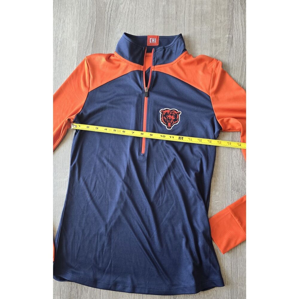 Women's Fanatics Chicago Bears 1/2 Zip Athletic Pullover Sz Small - Picture 4 of 11